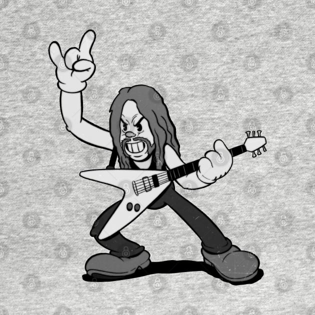 Metal singer in 1930s rubber hose cartoon cuphead style! by Kevcraven